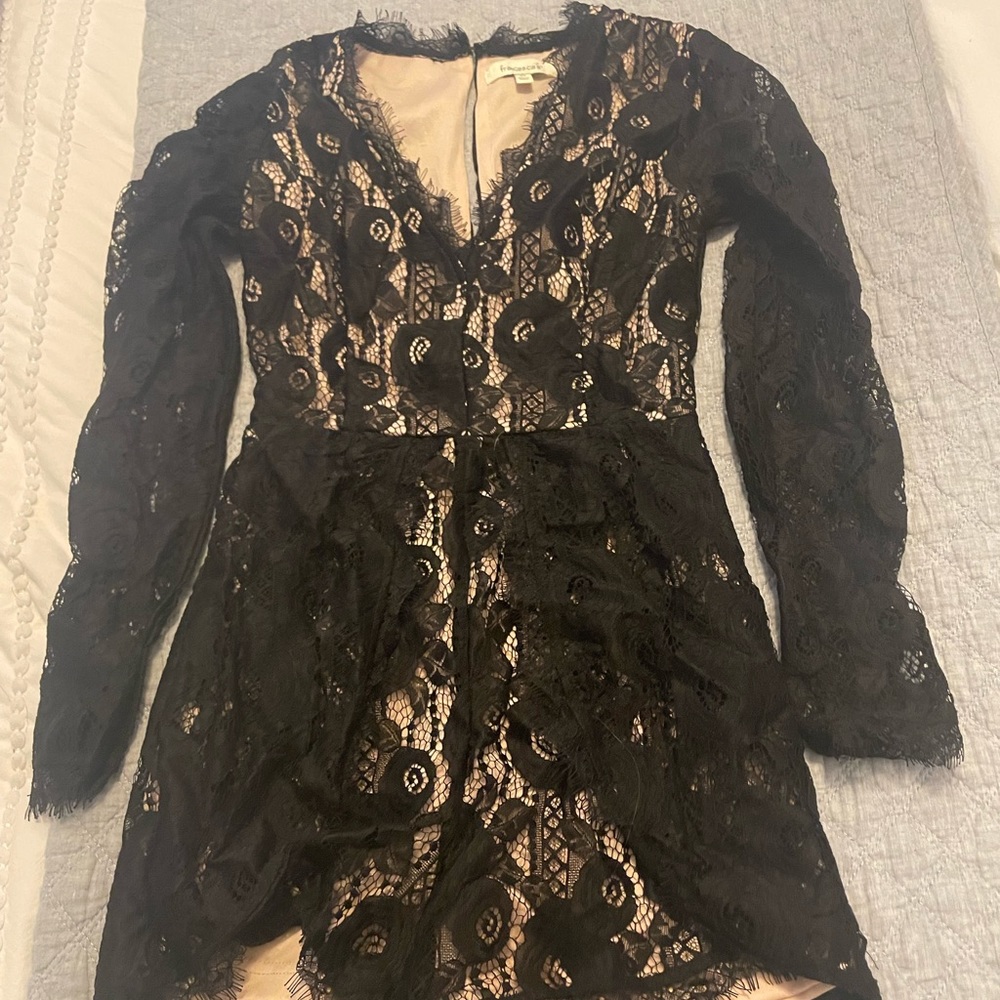 Francesca’s black & nude romper